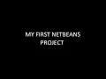 My first NetBeans project Data entry software