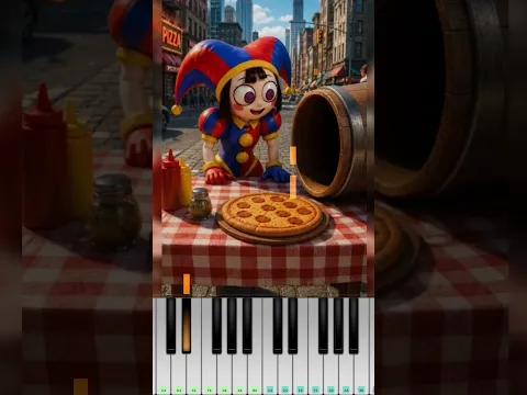 Who Will Keep the Pizza? Pomni or Jax 😂🍕 - Piano Tutorial