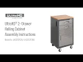 Seville Classics Ultra 2-Drawer Rolling Cabinet Assembly