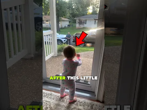 Little Girl Gets Excited When Her Police Dad Comes Home 🥹❤️