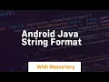 android java string format