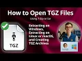 How to Open TGZ Files 7-Zip or tar