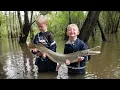 5 Days Fishing Camping in Swamp - Catch Cook Frogs Gar Crabs Catfish Buffalo
