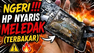 NGERI !!! HP NYARIS MELEDAK DAN TERBAKAR