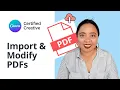 How to Import Customize PDF Files in Canva