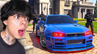 RECUPERO mi SKYLINE MODIFICADO de la POLICÍA en GTA5 RP! 💀