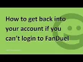 How to get back into your account if you can t login to FanDuel