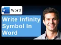How To Write Infinity In Word How Insert Infinity In Microsoft Word Type Infinity 2026 Guide