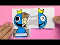 Origin of the Rainbow Friends Easy Paper Craft Ideas From Roblox Rainbow Friends Story Animation