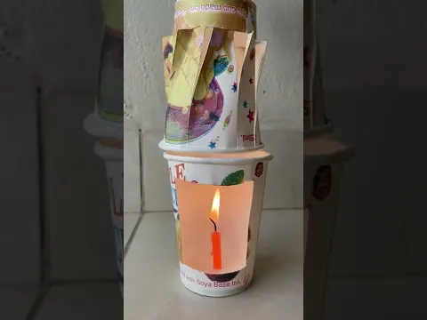 💥🤯Floating Paper Cup Experiment💢⁉️ #shorts #fun #paper #magic #experiment #trending #viral
