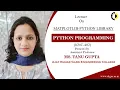 MATPLOTLIB PYTHON LIBRARY Python Programming Lecture 01 By Ms Tanu Gupta AKGEC