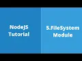 5 NodeJS - How to read file using FileSystem Module