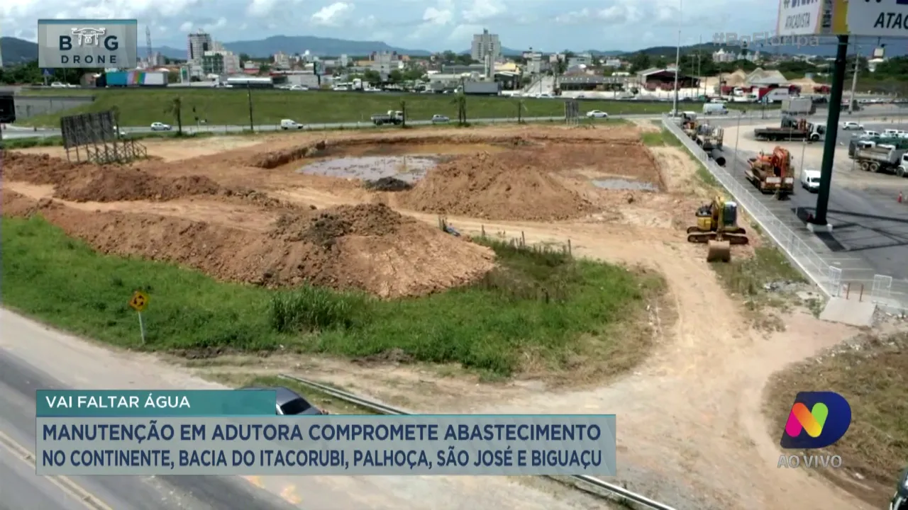 Manutenção em adutora compromete abastecimento na região continental