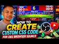 Create a Custom Cricket Scoreboard CSS for OBS Live Score Overlay like Crex Live
