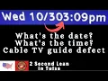 111 Cable TV guide defect forgot to upload 2 Second Lean
