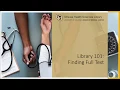 Library101 Finding Full Text
