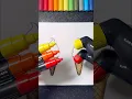 Download Lagu Ice Creams with Different Paint Markers! 🎨✨🤩 Warm Colors! 🔥 #funnyart #shorts #icecream
