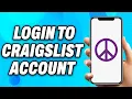 How To Login to Craigslist Account - Easy Fix