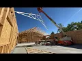 Setting 40 span Trusses with a Lift Hang On
