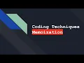Coding Techniques - Memoization Java Implementation Fibonacci Series Implementation