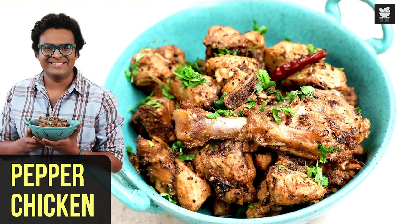 Pepper Chicken Recipe   How To Make Pepper Chicken Dry   Pepper Chicken Roast By Varun Inamdar