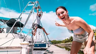 Making OFF-GRID Sailing EASY: Huge DIY Solar Arch Install // Teulu Tribe