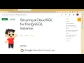 Securing a Cloud SQL for PostgreSQL Instance TheArcadeGame