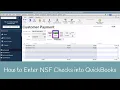 How to Enter NSF or Bounced Check in QuickBooks
