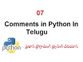 What are the 7 Comments in Python Telugu Python Comments Tutorial VLR Training - 07