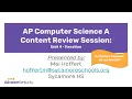 AP Computer Science A Content Review Session - Unit 4 Iteration