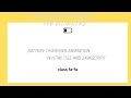 Battery charging animation in javascript Battery info example Setinterval javascript example