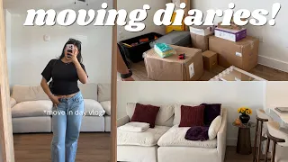 Move in day vlog!📦🤍 unpacking, new sofa & more!