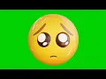 Animated crying sad emoji. Emoticon stock video. 3d Seamless loopable. green screen background