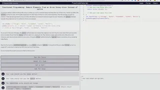 Functional Programming Remove Elements from an Array Using slice Instead of splice