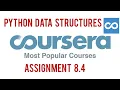Python Data Structures Assignment 8 4 Solution Coursera Assignment 8 4 Python Data Structures