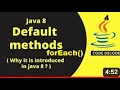 Why default Method in java Method in java 8 interview Question