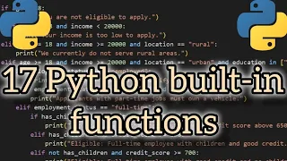 Mastering 17 Python Built in Function