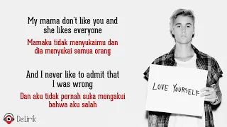 love yourself justin bieber lyrics video dan terjemahan 