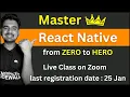 Master React Native Live class is going to start Soon in Hindi Engineer Codewala