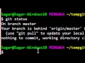 Your branch is behind origin master