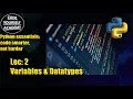 Lec 2 Variables Data Types CODE YOURSELF ACADEMY CYA hindi