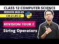 String Operators Class 12 Python Class 12 Computer Science in Hindi