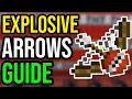 How To Make EXPLOSIVE ARROWS In Minecraft Bedrock - No Mods