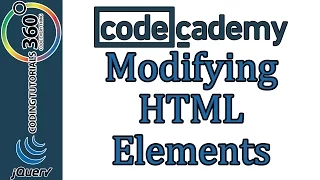 Learn jQuery with CodeCademy Modifying Html Elements