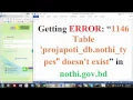 Getting ERROR 1146 Table projapoti - db nothi