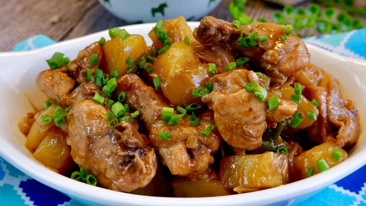 No need to marinate! Just 3 Easy Steps. Quick Braised Chicken & Potatoes  Chinese Food Recipe