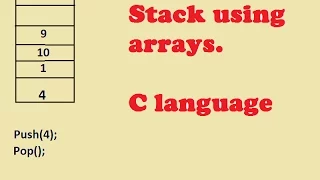 Data Structures Stack Using Array Code-C language