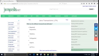 What are the different transactional attributes javapedia net