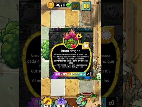 cómo seria bruto dragon del pvz2 en el pvz héroes