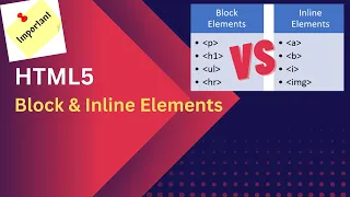 HTML5 Block Inline Elements Important Topic